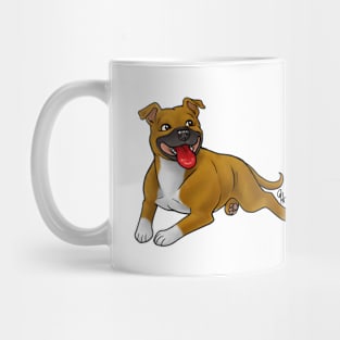 Dog - Staffordshire Bull Terrier - Red Mug